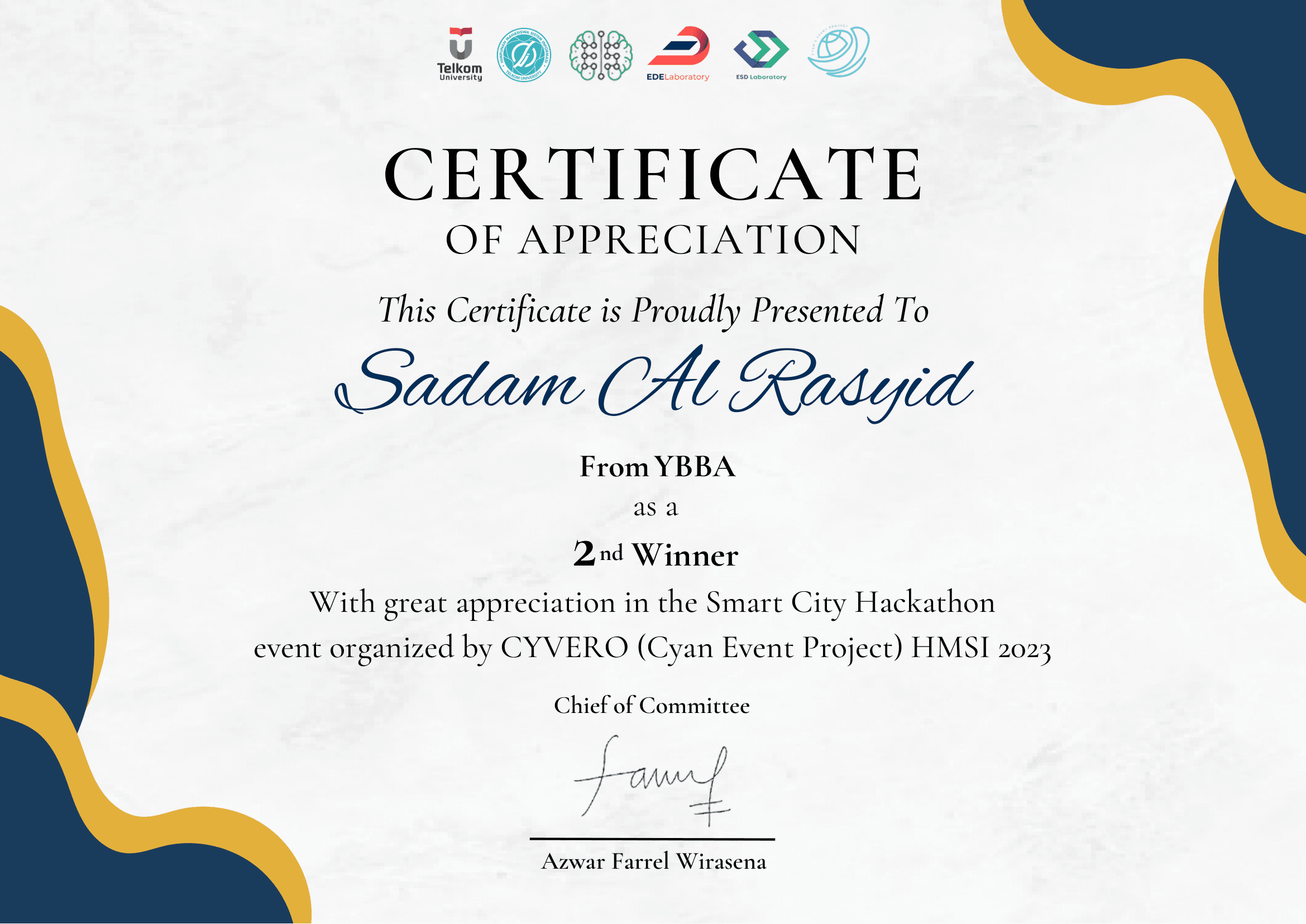 2nd Place β Smart City Hackathon CYVERO 2023