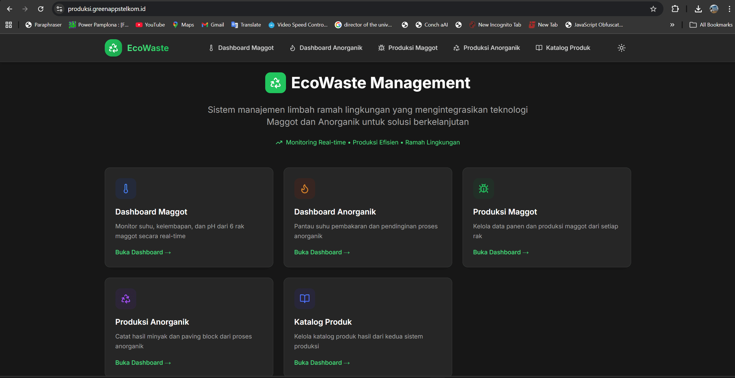 EcoWaste & Bank Sampah Dashboard